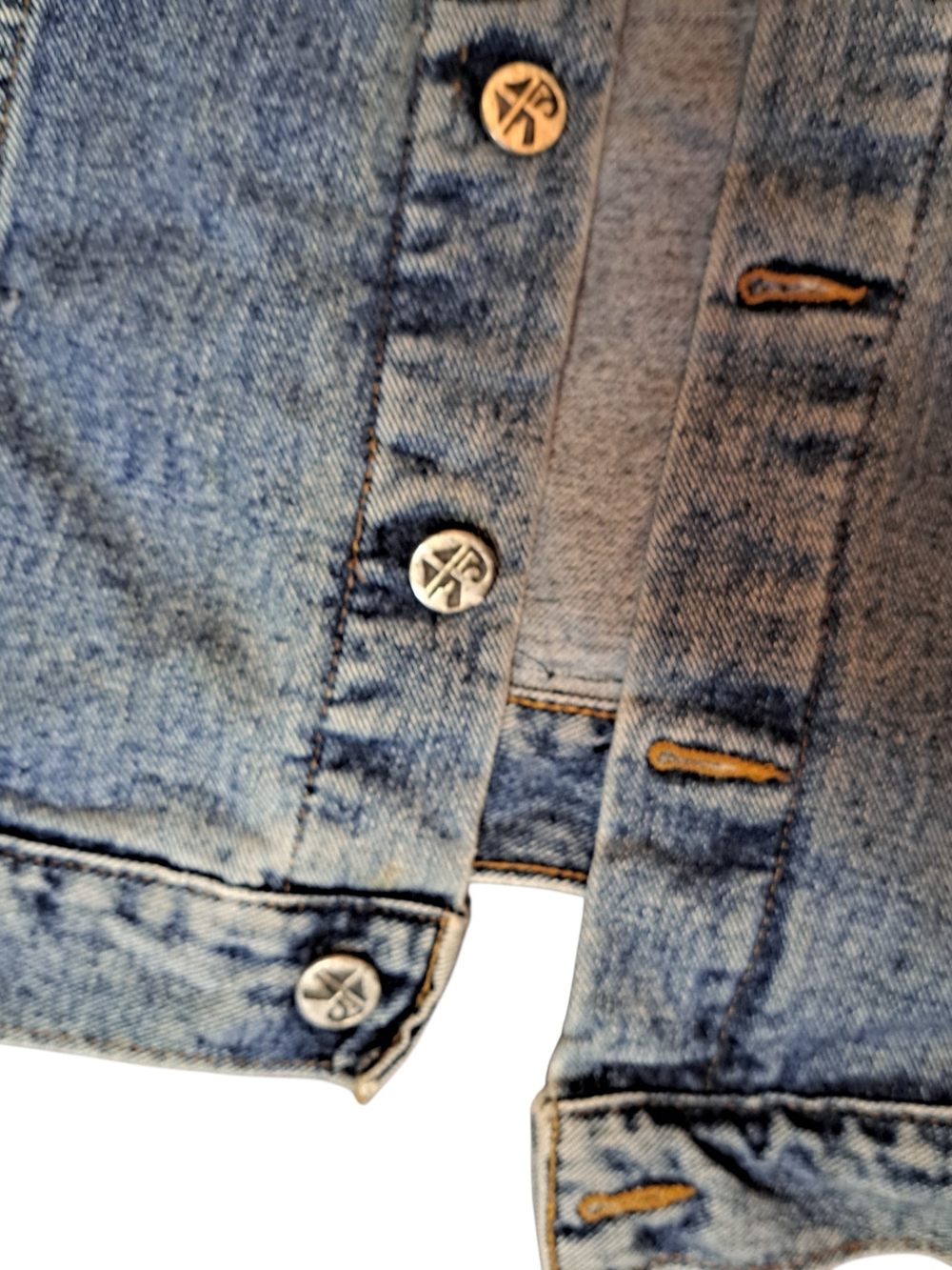 Levi’s Vintage XL Denim Trucker Jacket Southwestern Aztec Fabric Panels 70598 - Picture 13 of 14